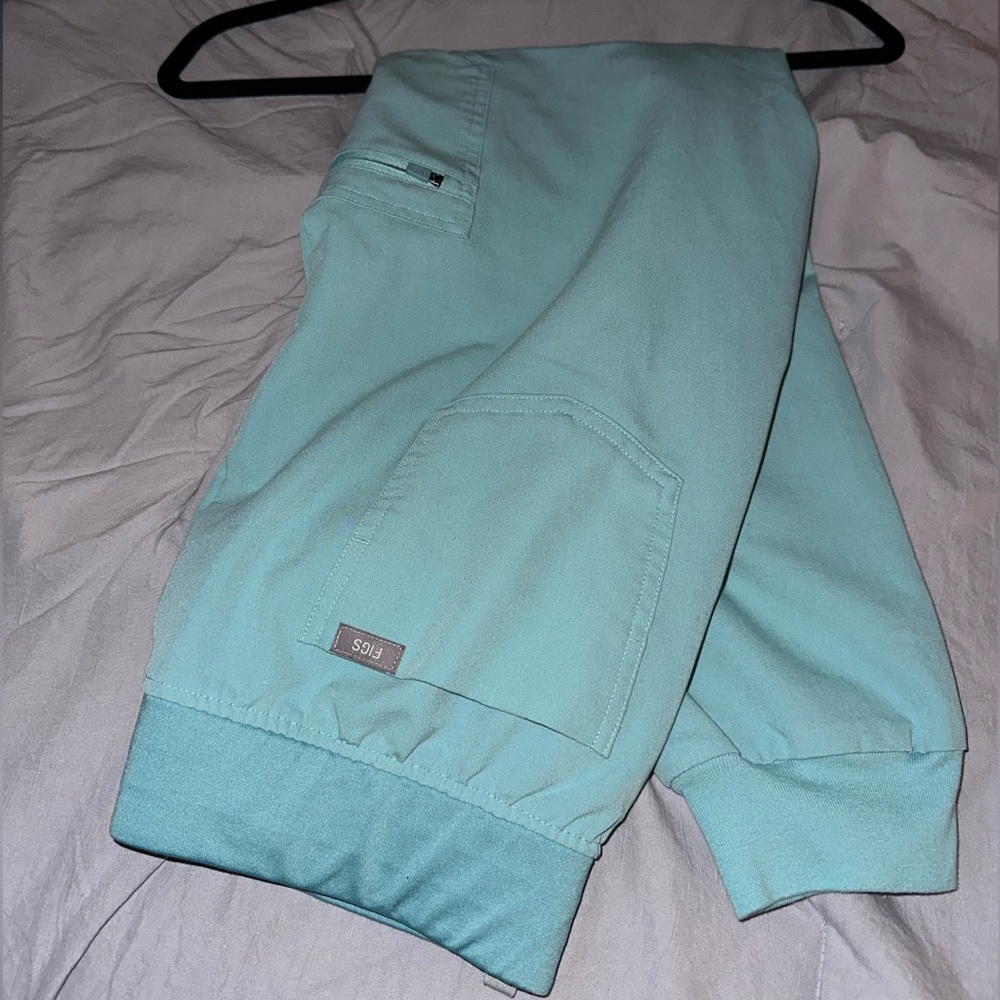 Figs seaglass M high-waisted jogger bottoms